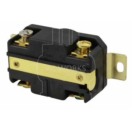 Ac Works 30A 125/250-V NEMA L14-30R Flush Mount Locking Industrial Grade Receptacle FML1430R
